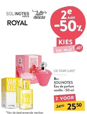 Solinotes eau de parfum vanille - 50 ml