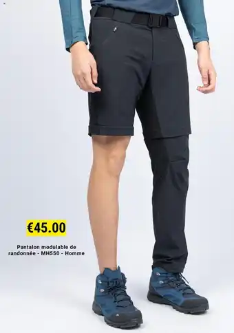 Decathlon Pantalon modulable de randonnée - MH550 - Homme aanbieding