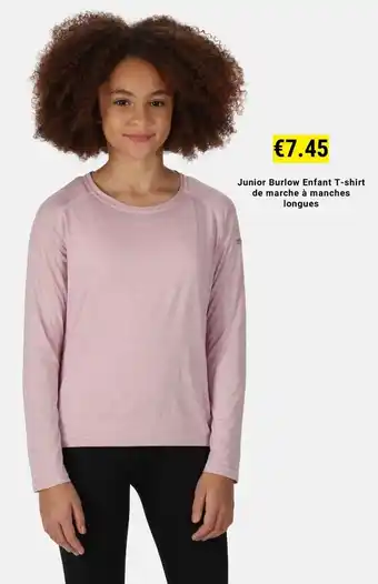 Decathlon Junior Burlow Enfant T-shirt de marche à manches longues aanbieding