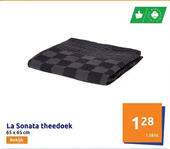 Action La Sonata theedoek 65 x 65 cm aanbieding