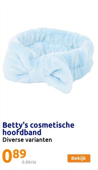 Action Betty's cosmetische hoofdband aanbieding