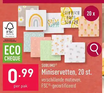 Miniservetten, 20 st. 20 x