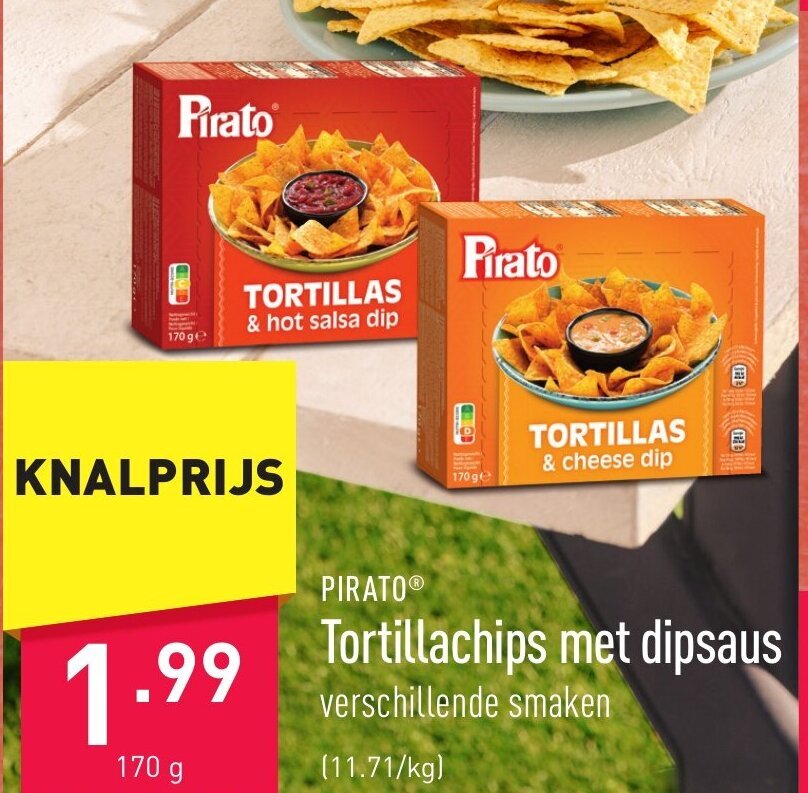 Tortillachips met dipsaus 170 g promotie bij ALDI