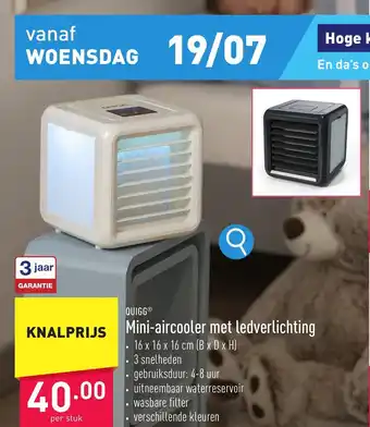 ALDI Mini-aircooler met ledverlichting aanbieding