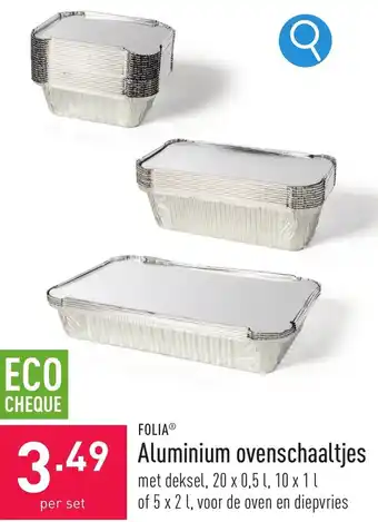 ALDI Aluminium ovenschaaltjes aanbieding