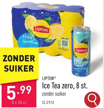 ALDI Ice Tea zero, 8 st. 8 x 33 cl aanbieding