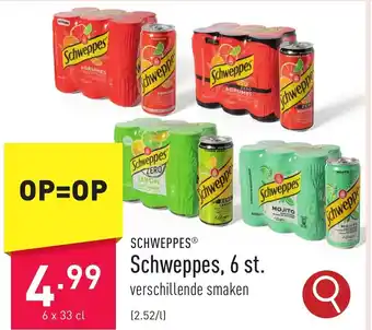 ALDI Schweppes, 6 st. 6 x 33 cl aanbieding