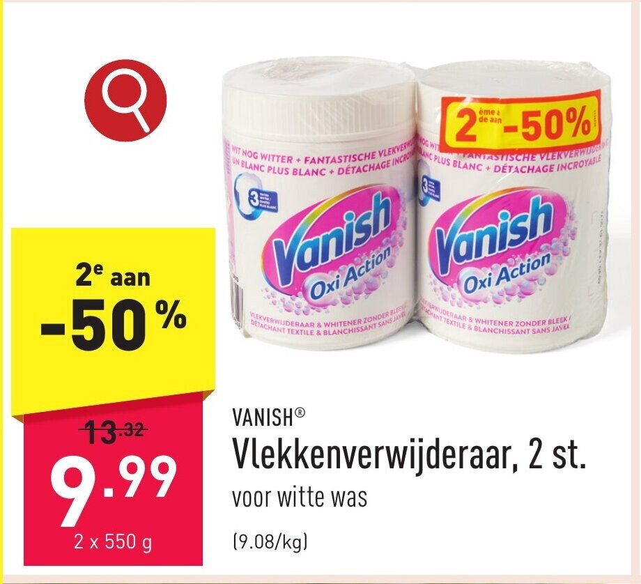 Vanish Vlekkenverwijderaar, 2 st. 2 x 550 g promotie bij ALDI