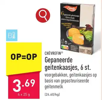 ALDI Gepaneerde geitenkaasjes, 6 st.. 6 x 25 g aanbieding