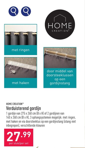 ALDI Verduisterend gordijn aanbieding