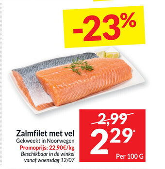 Zalmfilet met vel