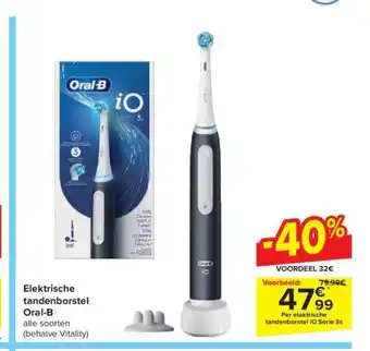 Carrefour Elektrische tandenborstel Oral-B alle soorten aanbieding
