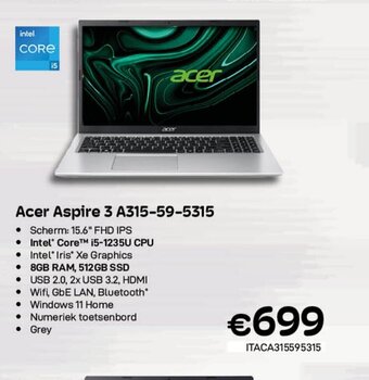 CompuDeals Acer Aspire 3 A315-59-5315 aanbieding