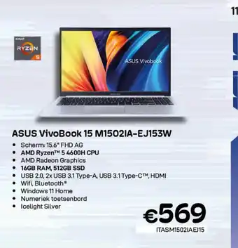 CompuDeals ASUS VivoBook 15 M1502IA-EJ153W aanbieding