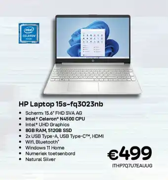 CompuDeals HP Laptop 15s-fq3023nb aanbieding