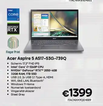 CompuDeals Acer Aspire 5 A517-53G-739Q aanbieding