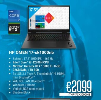CompuDeals HP OMEN 17-ck1000nb aanbieding