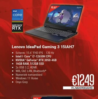 CompuDeals Lenovo IdeaPad Gaming 3 15IAH7 aanbieding