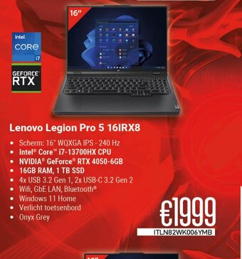 CompuDeals Lenovo Legion Pro 5 16IRX8 aanbieding
