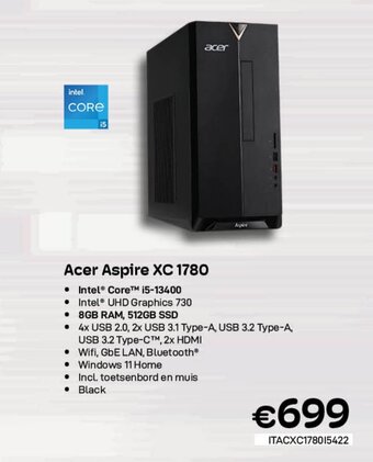 CompuDeals Acer Aspire XC 1780 aanbieding