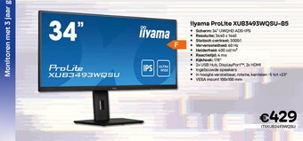 CompuDeals iiyama ProLite XUB3493WQSU-B5 aanbieding