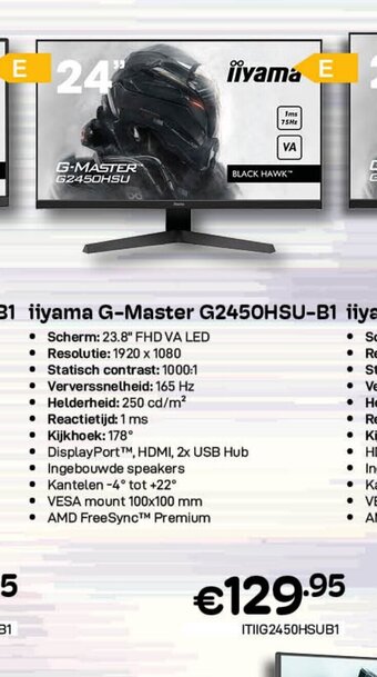 CompuDeals iiyama G-Master G2250HS-B1 iiyama G-Master G2450HSU-B1 iiyama G-Master G2740HSU-B1 aanbieding