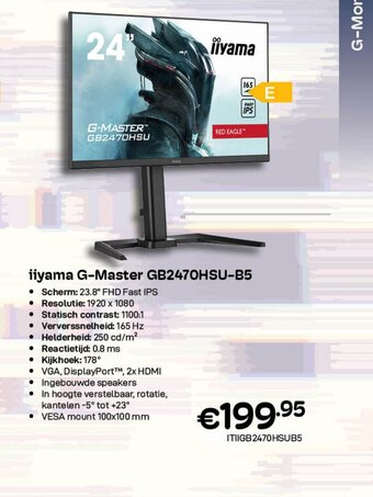 CompuDeals iiyama G-Master GB2470HSU-B5 aanbieding
