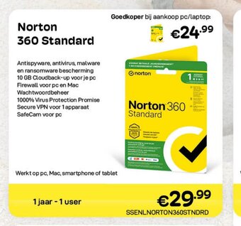 CompuDeals Norton 360 Standard aanbieding