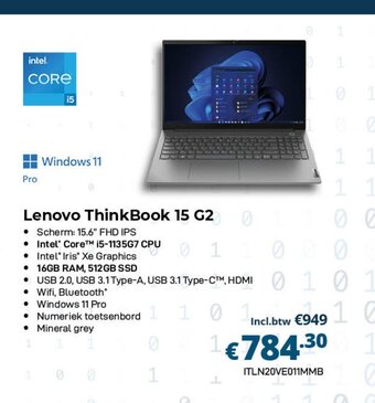 CompuDeals Lenovo ThinkBook 15 G2 aanbieding