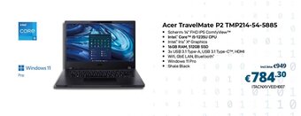 CompuDeals Acer Travel Mate P2 TMP214-54-5885 aanbieding