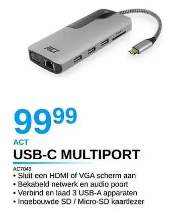 Act usb-c multiport ac7043