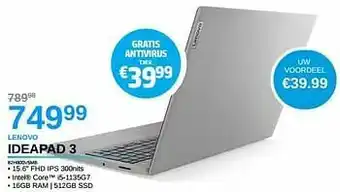 Derco Systems Lenovo ideapad 3 82h800v5mb aanbieding
