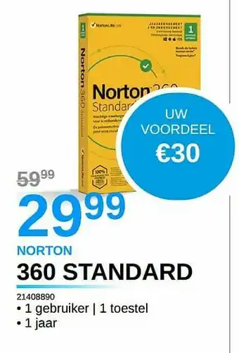 Derco Systems Norton 360 standard 21408890 aanbieding