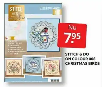 Boekenvoordeel Stitch + do on colour 008 christmas birds aanbieding