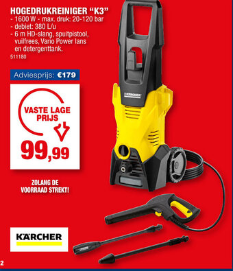 Hubo Hogedrukreiniger “k3” aanbieding
