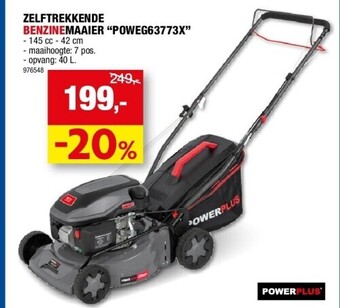 Hubo Zelftrekkende benzinemaaier “poweg63773x” aanbieding