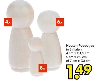 Wibra Houten poppetjes aanbieding