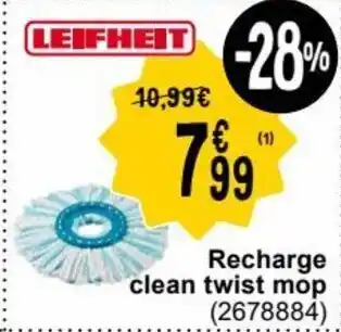 Cora Recharge clean twist mop aanbieding