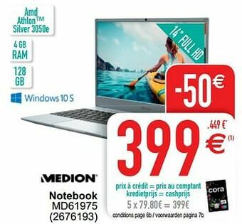 Cora Medion notebook md61975 aanbieding