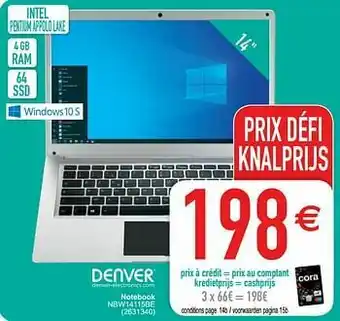 Cora Denver notebook nbw14115be aanbieding