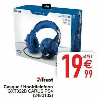 Cora Trust casque - hoofdtelefoon gxt322b carus ps4 aanbieding
