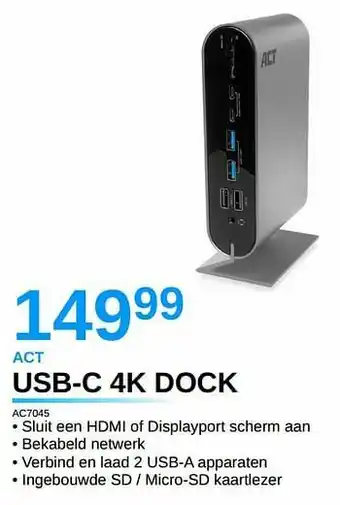 Act usb-c 4k dock ac7045