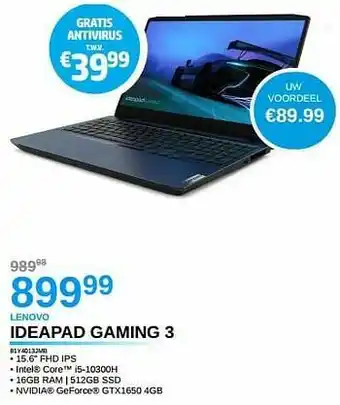 Derco Systems Lenovo ideapad gaming 3 81y4013jmb aanbieding