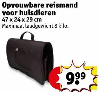 Opvouwbare reismand voor huisdieren