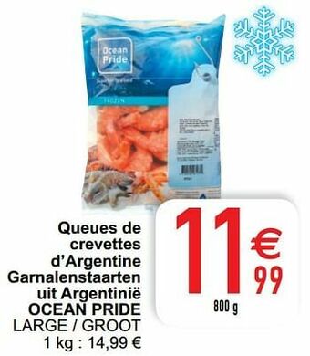 Cora Queues de crevettes d’argentine garnalenstaarten uit argentinië ocean pride large - groot aanbieding