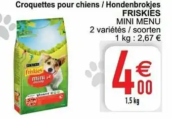 Cora Croquettes pour chiens - hondenbrokjes friskies mini menu aanbieding