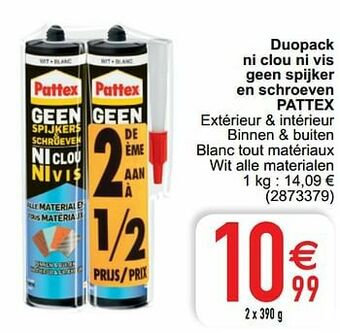 Cora Duopack ni clou ni vis geen spijker en schroeven pattex aanbieding
