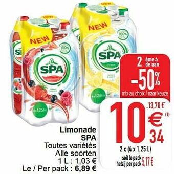 Cora Limonade spa aanbieding