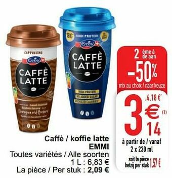 Cora Caffè - koffie latte emmi aanbieding