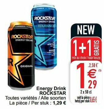 Cora Energy drink rockstar aanbieding